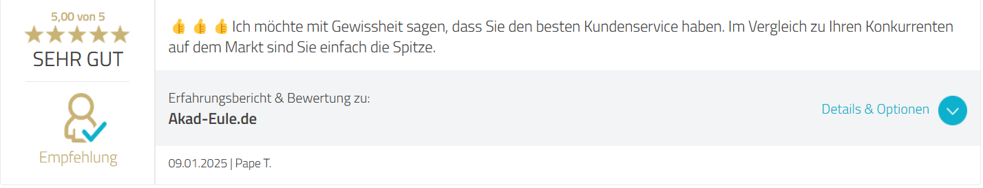 positive bewertungen akad-eule