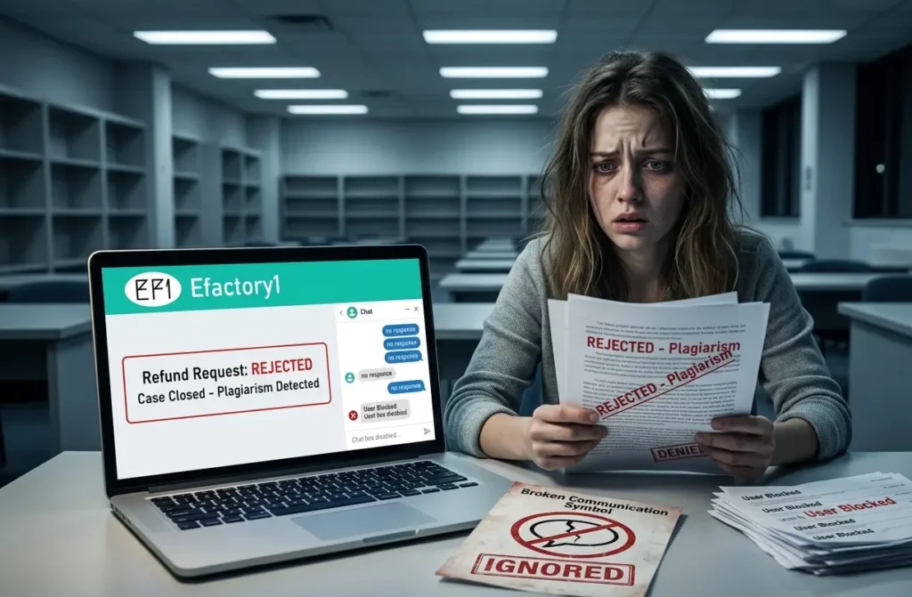 Efactory1 – Plagiat und blockierte Kommunikation
